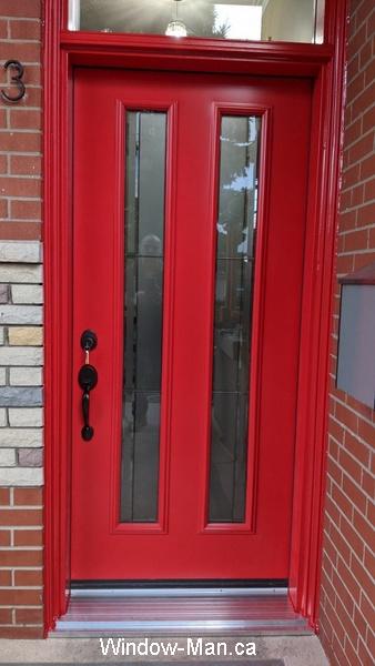 Red door. Modern door. Santa Fe. Bright red